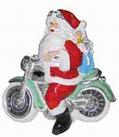 Kerstman op een motorfiets  20