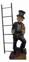 Schoorsteenveger met ladder  35