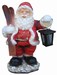 Kerstman met ski's en een lamp 41